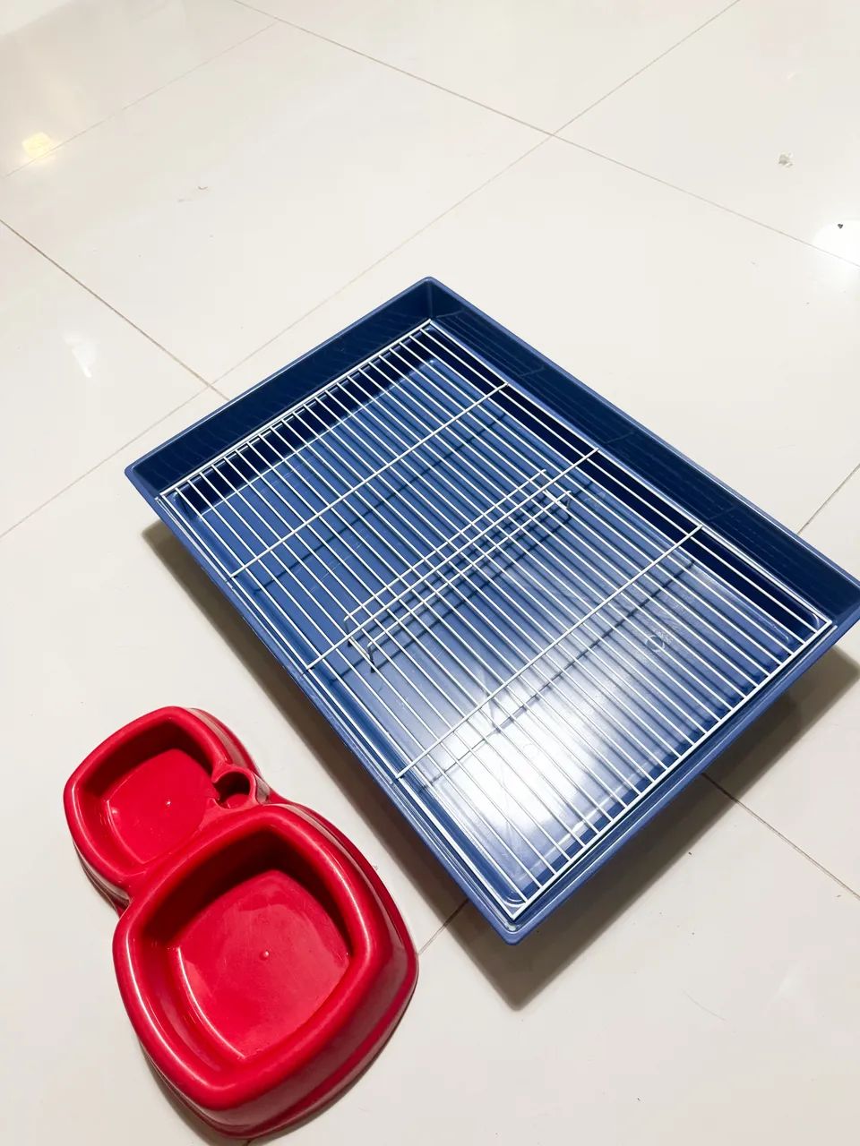 Bandeja funda sanitária higiênica banheiro grade para roedores e gatos