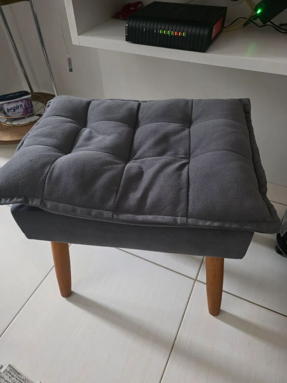 Puff decorativo retrô