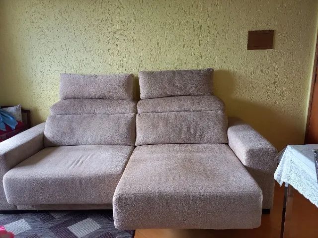 SOFÁ RETRÁTIL EM TECIDO,  MARCA PLENITUDE,  SEMI NOVO - Foto 4