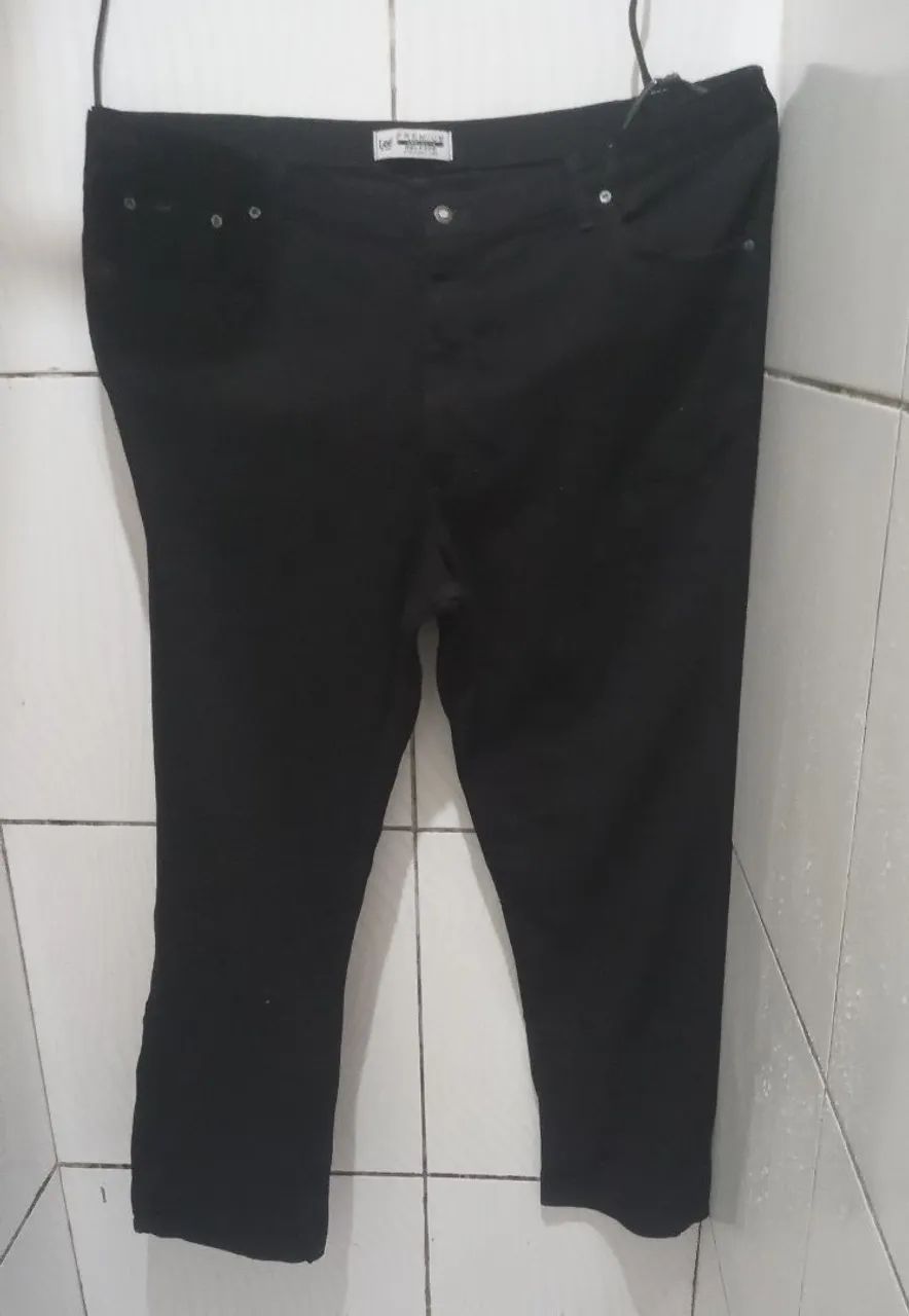 Calça Preta Sarja Lee Premium Select Masculino N;54