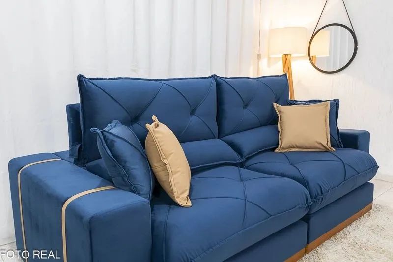 Sofa retrátil e reclinável 2,50m D33 Pillow Top 25cm - Foto 3