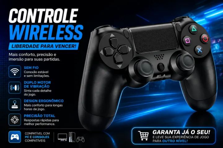 OFERTA RELÂMPAGO Controle PS4 Bluetooth - Foto 5