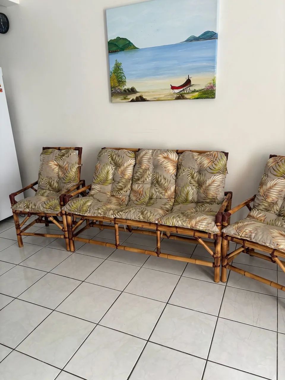 Sofá 5 lugares de bambu