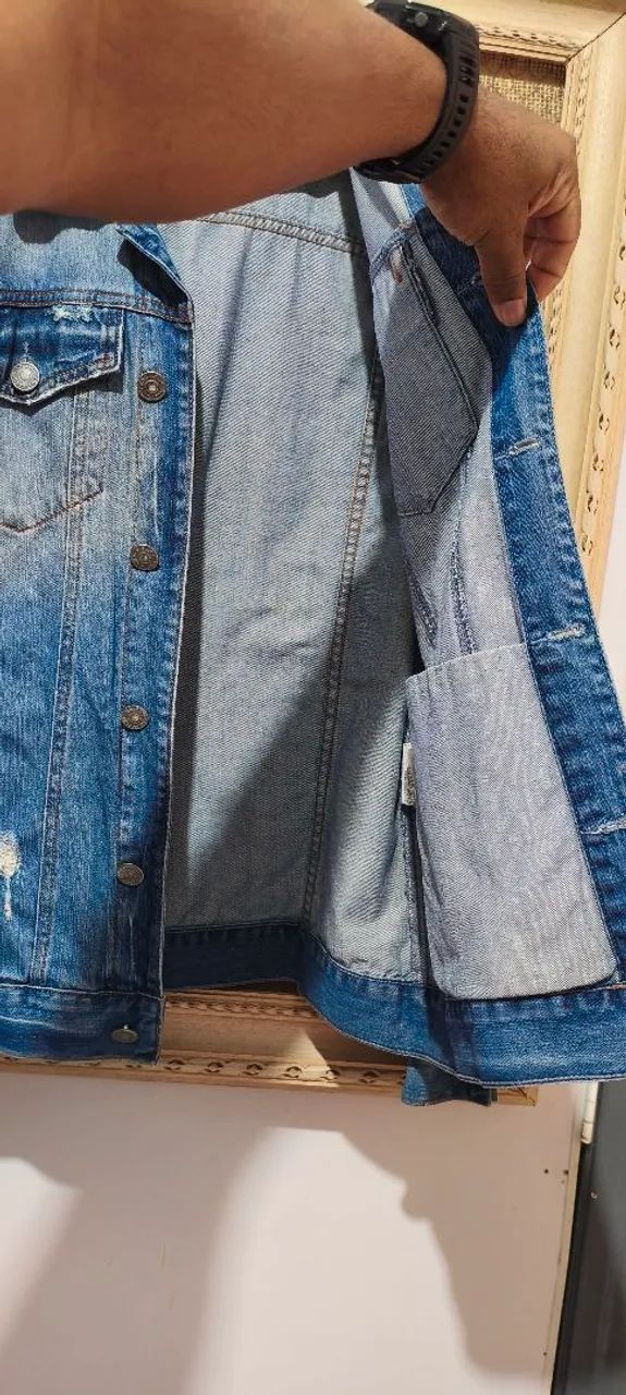 Jaqueta jeans clássica, masculina. T.M - Foto 2
