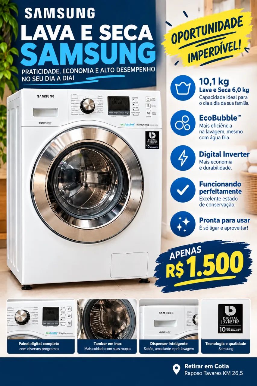 Lava e Seca Samsung - Perfeito Estado !