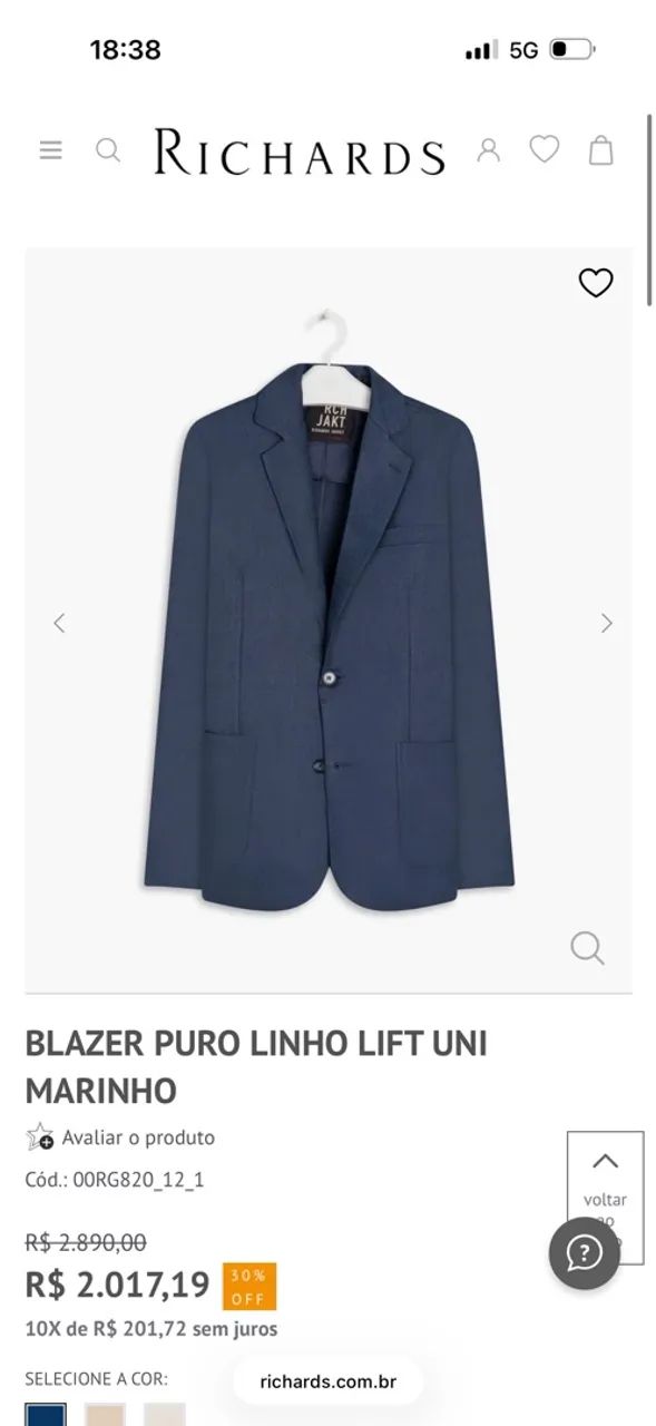 Blazer linho Richards - Nunca usado