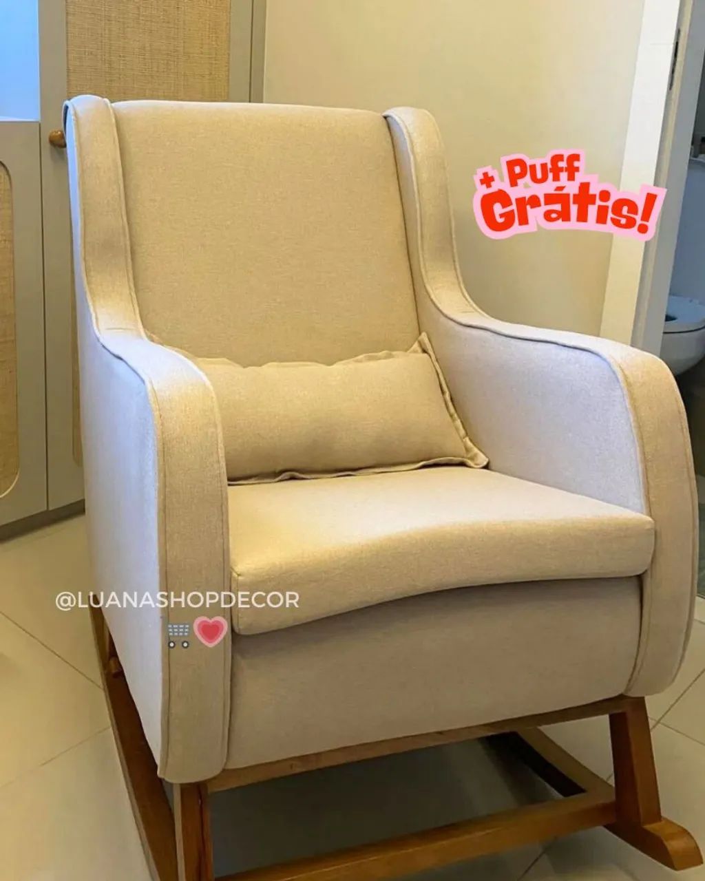 Poltrona Amamentação Luxo puff grátis  - Foto 4