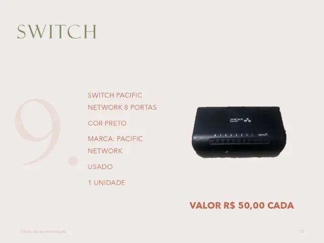 SWITCH PACIFIC 8 PORTAS