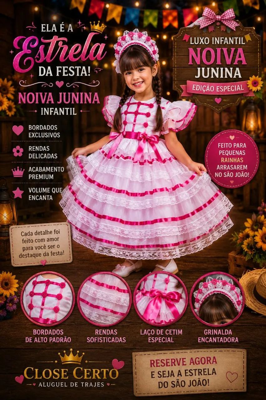 Vestido de criança são João (a partir de 60,00) - Foto 3