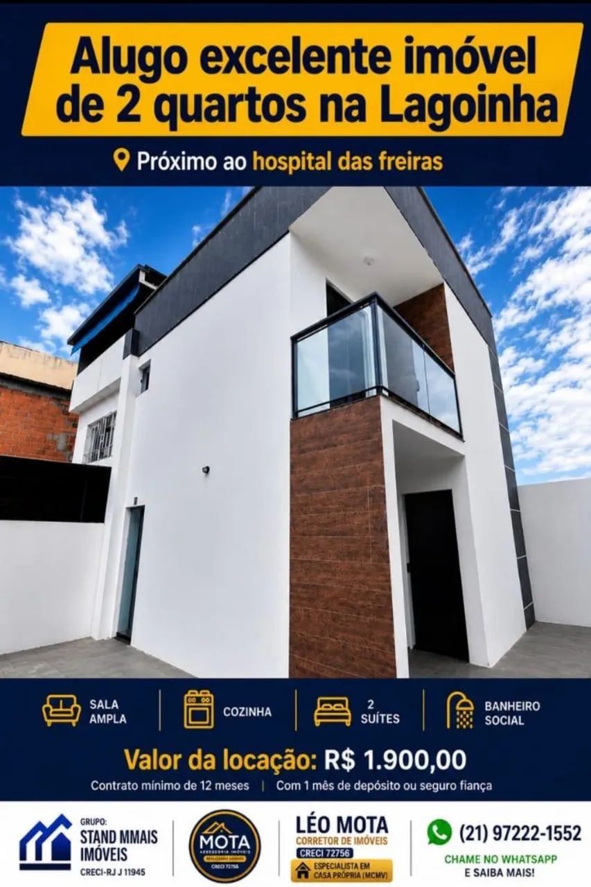 Oportunidade! Alugo Casa Dúplex com Sacada e 2 Suítes