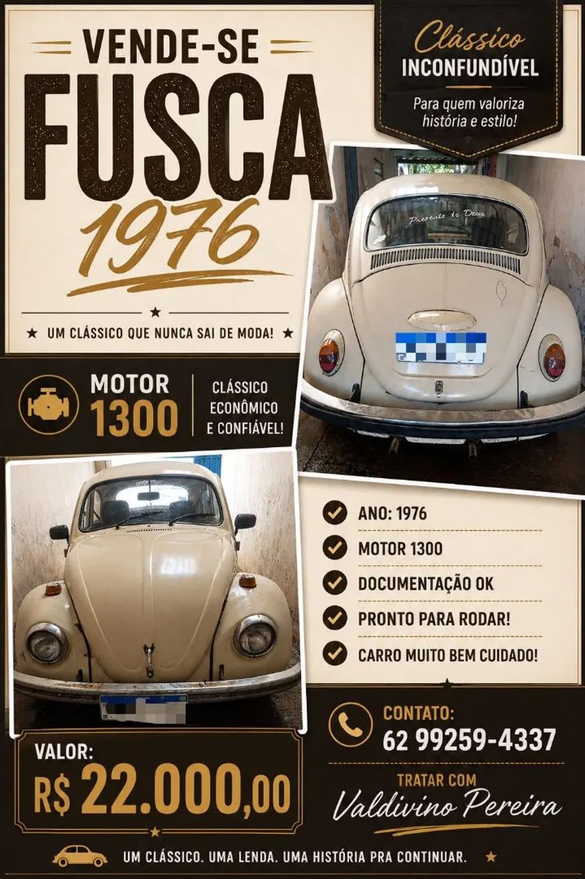 Volkswagen Fusca 1300 1976