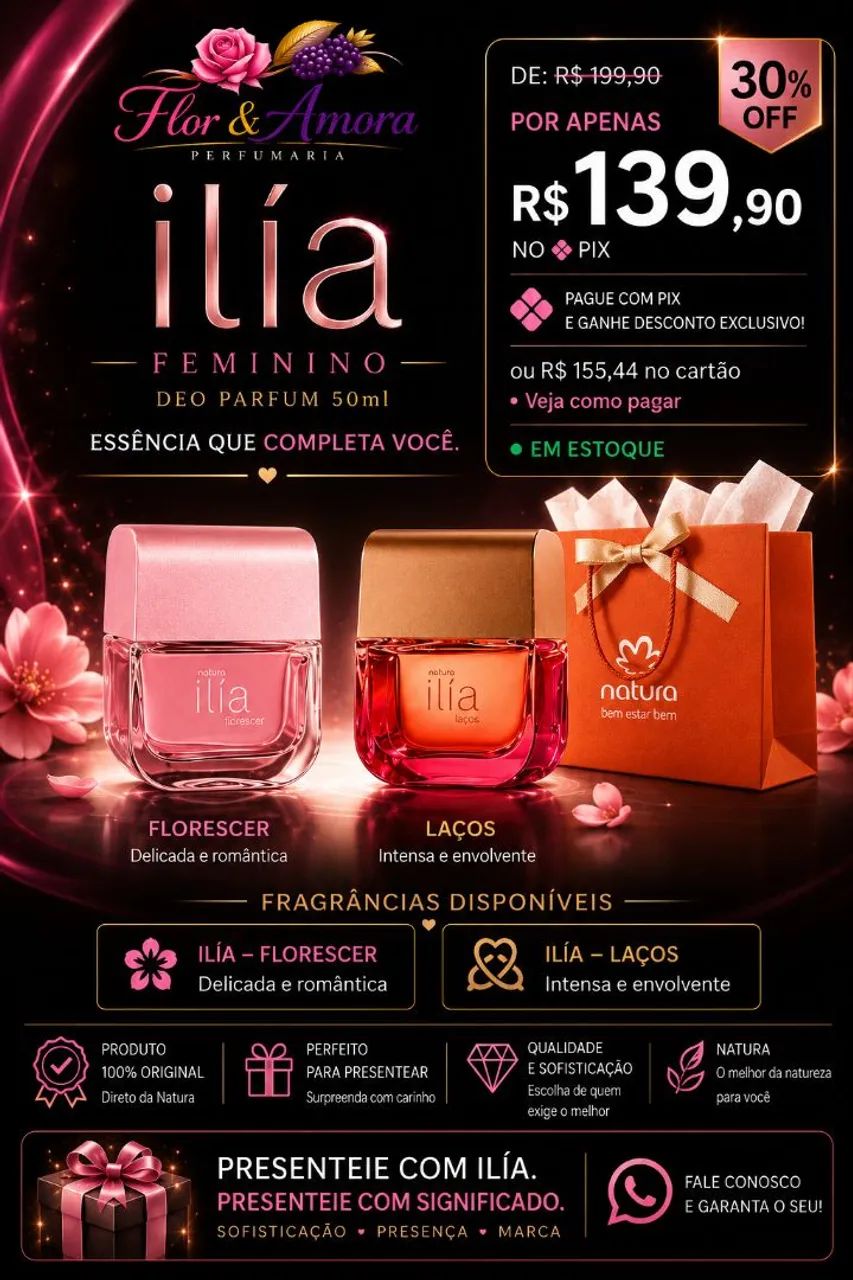Perfume Natura ilía Feminino Lacrado  - Foto 2