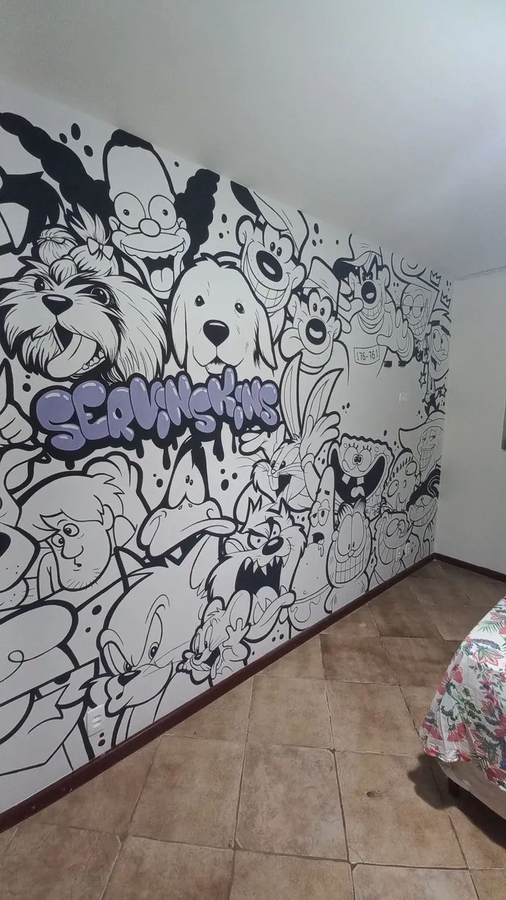 Pintura artística em parede/ Desenho em parede
