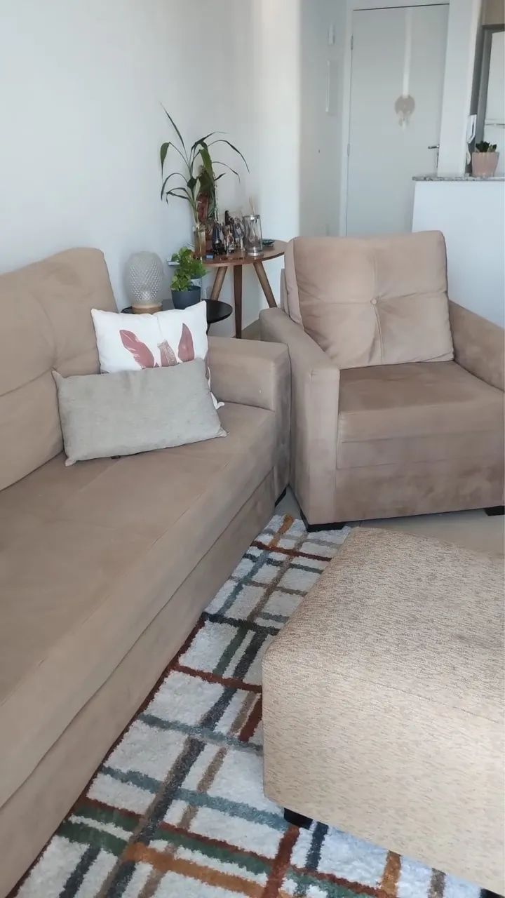 Sofá 3 lugares e poltrona