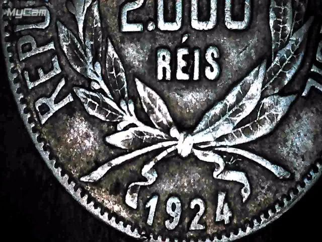 Moeda Prata 2000 Reis Ano 1924 Mbc Série Mocinha - Foto 6