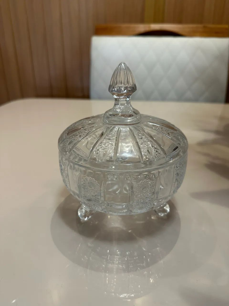 Kit com 3 potiches de vidro decorativos com tampa  - Foto 2