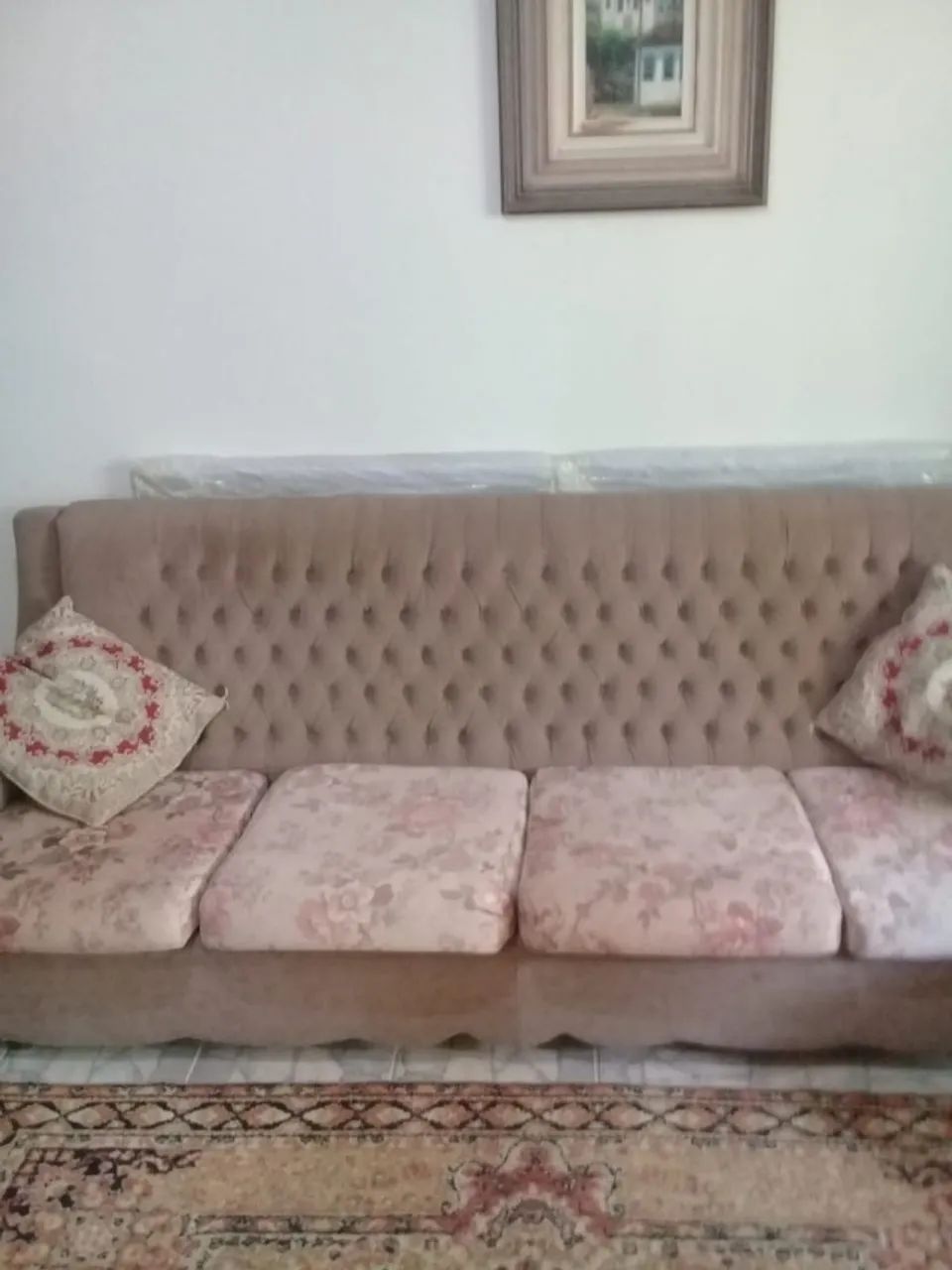 JOGO DE SOFA ACOMPANHA BANQUETA PARA OS PÉS - Foto 4