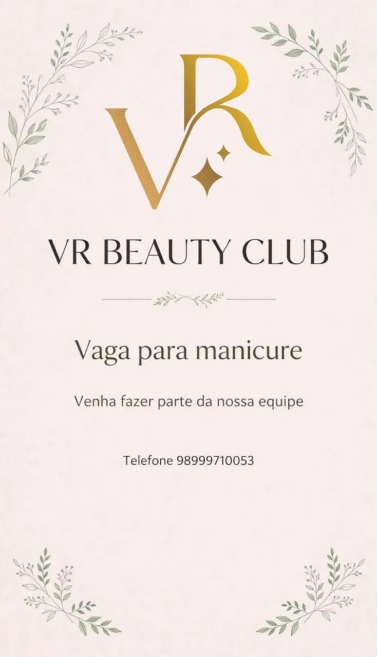 Vaga para manicure 