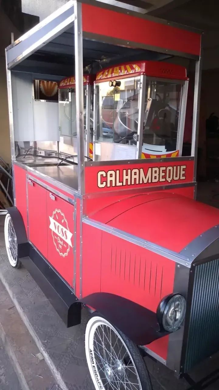 Carrinho de pipoca gourmet grande profissional venda completo p/ festa e eventos novo - Foto 6