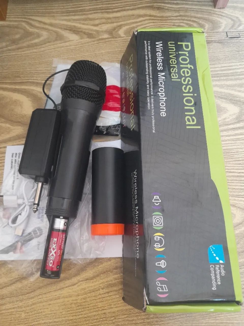 Microfone sem fio uhf frequência fixa 1 canais microfone profissional - Foto 3