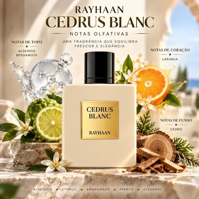Perfume Rayhaan Cedrus Blanc 100ml Lacrado - Foto 4