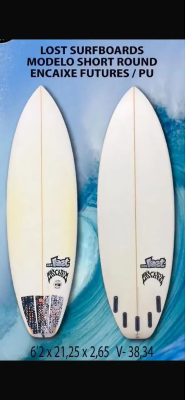 Prancha LOST Mayhem Short Round - PU/Futures 6'2 x 21,25 x 2,65