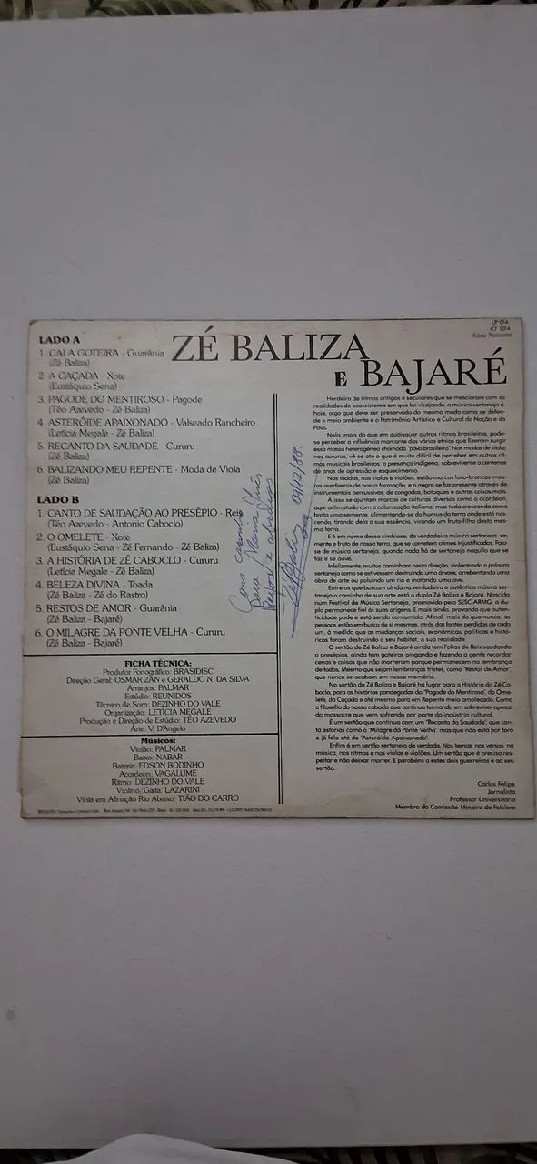 Lp Zé baliza e bajare "cai a goteira " usado - Foto 2