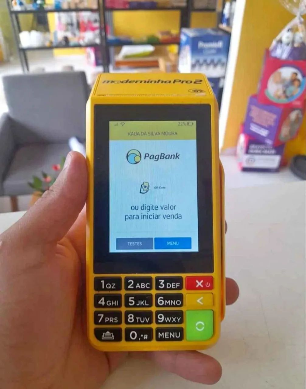 Máquina de cartão da PagSeguro 