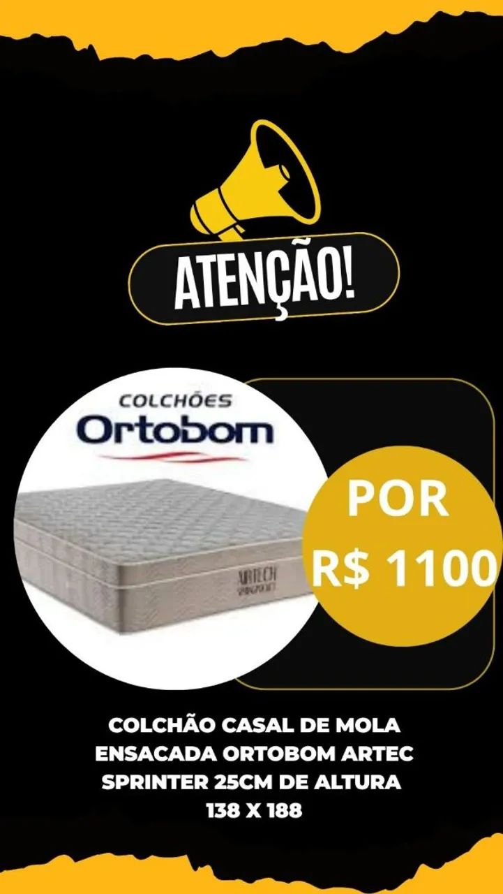 Cama casal e colchão Ortobom artec  - Foto 2