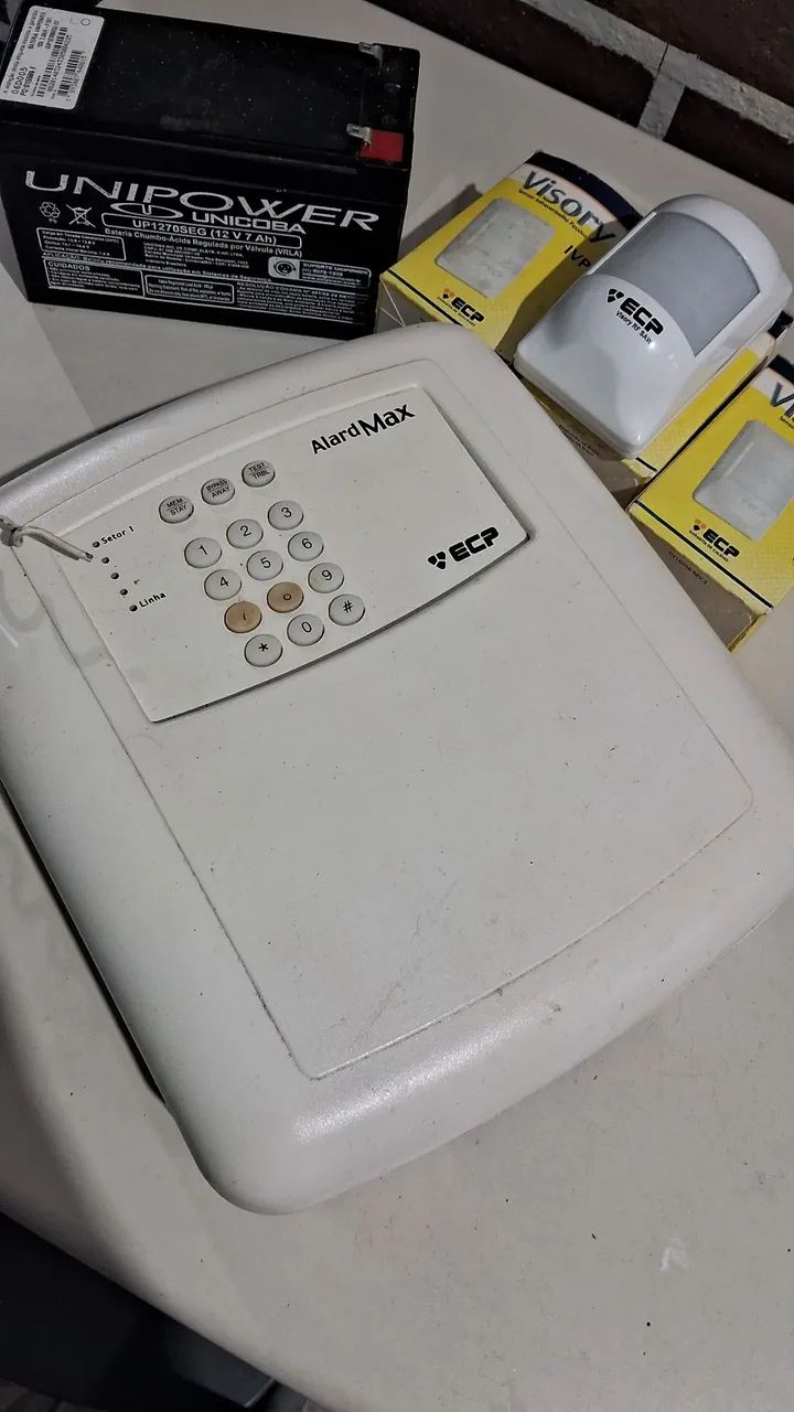 Kit Alarme ECP Alard Max + Bateria + 3 Sensores