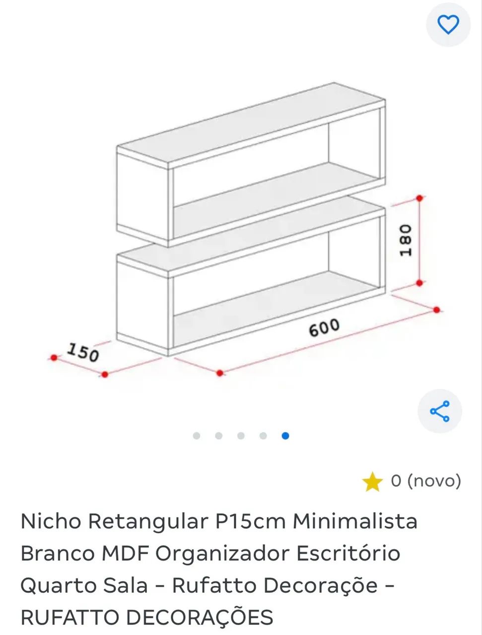Vende prateleira MDF