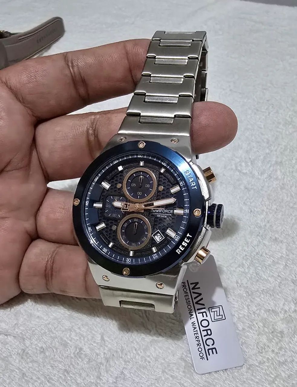 Relógio da Naviforce prateado em aço original  - Foto 3