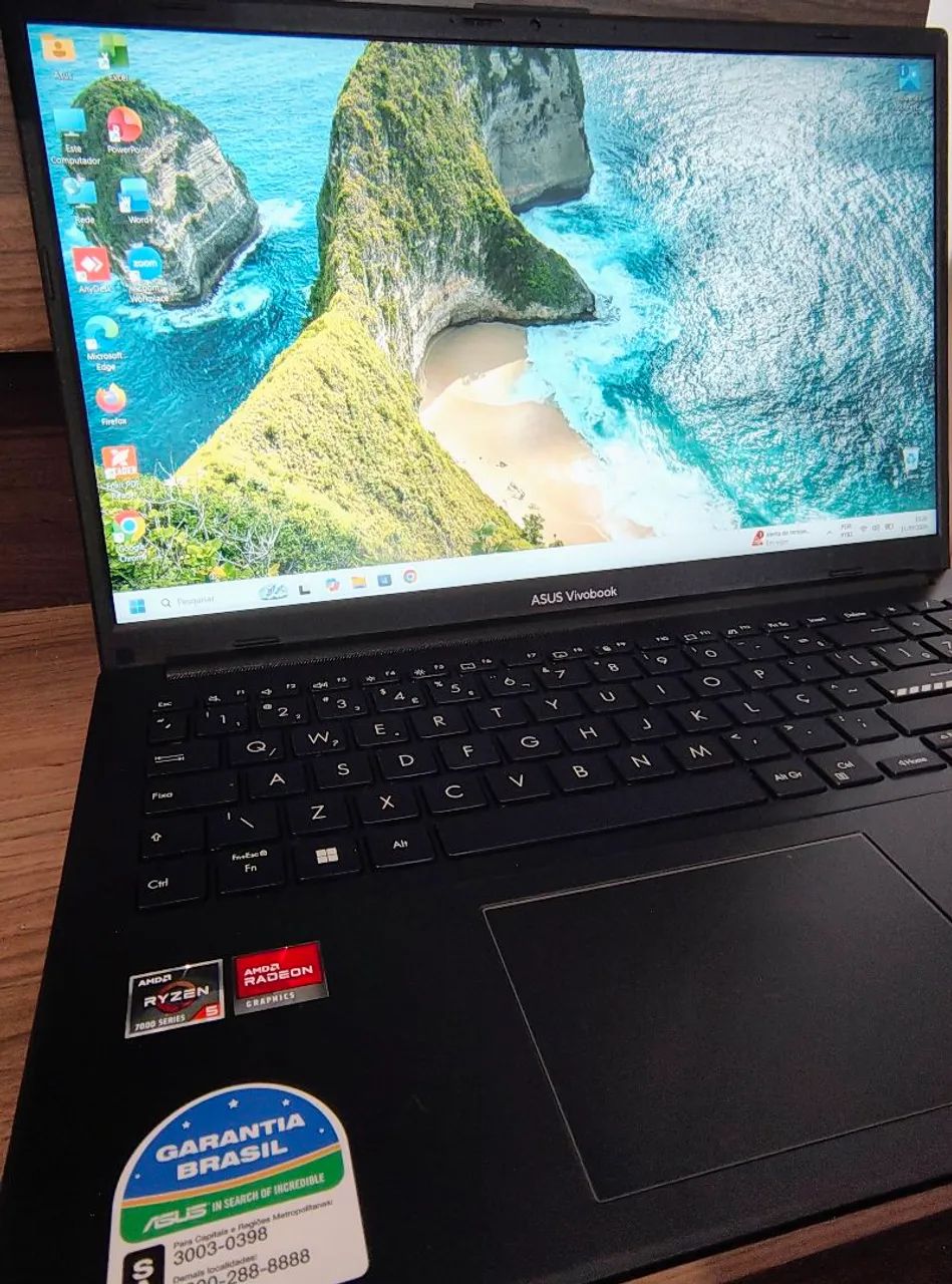 Vendo Notebook Asus Vivobook E1504F - preto, na caixa - Foto 2