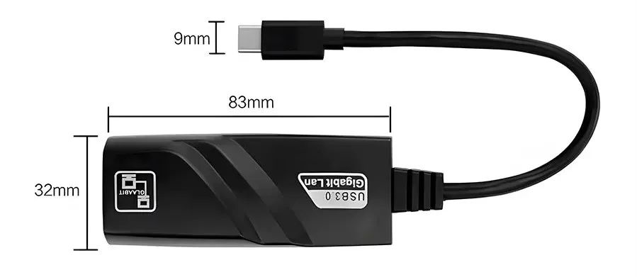Adaptador Ethernet DBIT - Tipo C para RJ45 Gigabit - Foto 2