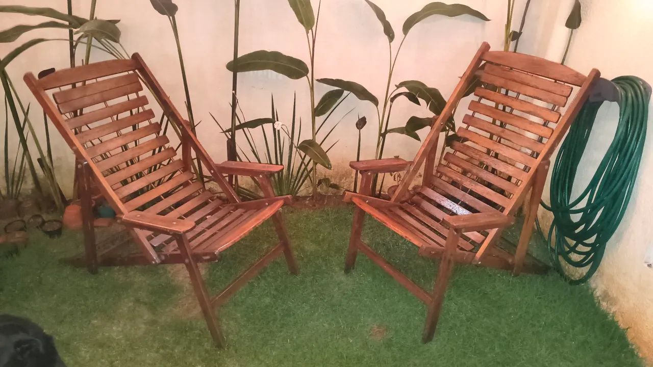 Cadeira dobrável madeira 