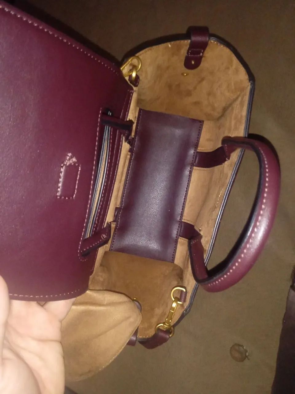 Bolsa pequena de couro original Zara. - Foto 3