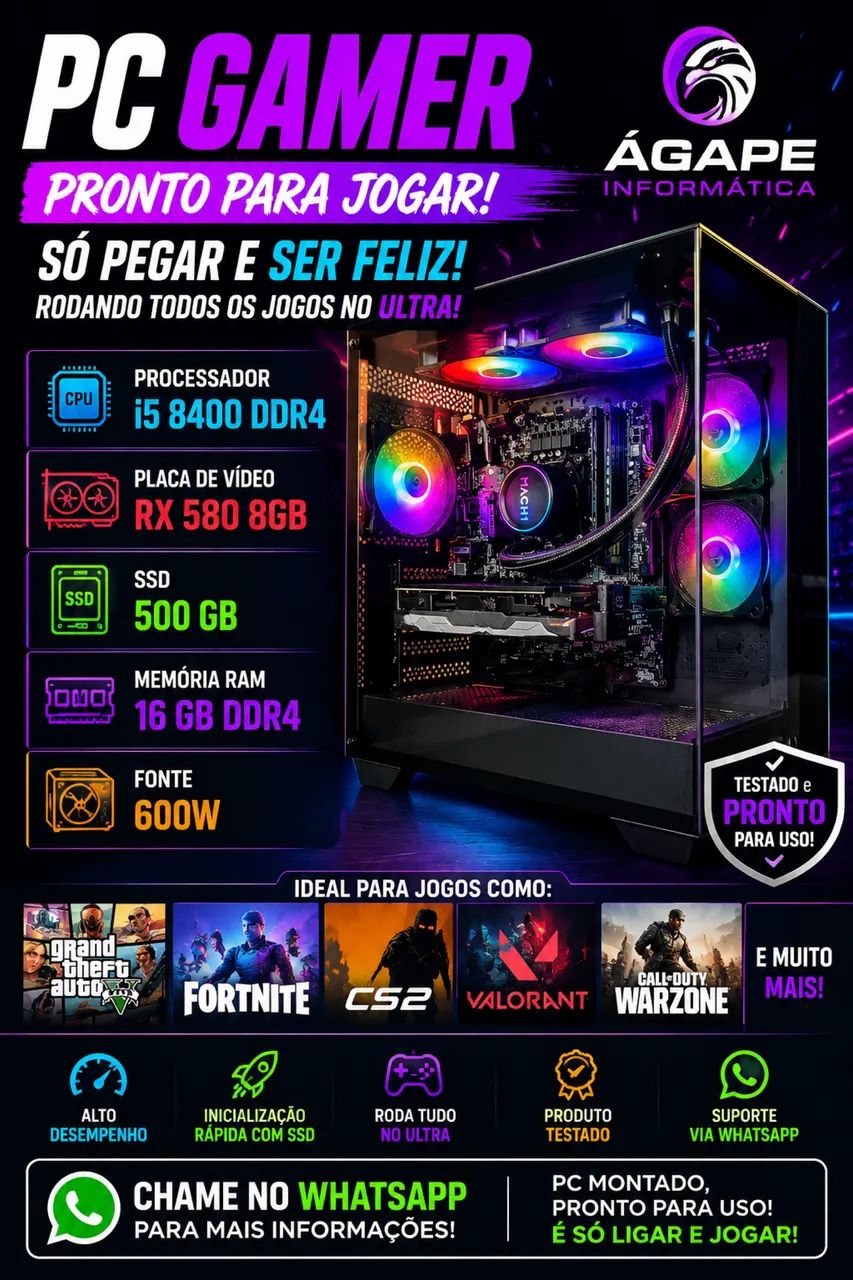 Pc Gamer Novo Entregas Rápidas