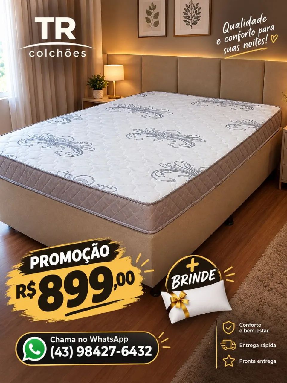 Box e colchão separado novos