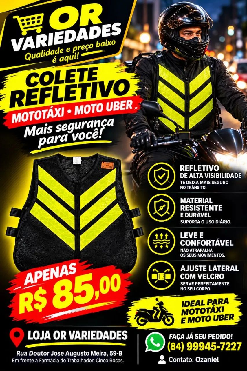 COLETE REFLETIVO MOTOBOY 