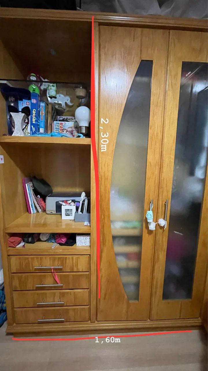 Guarda roupa de madeira  - Foto 4