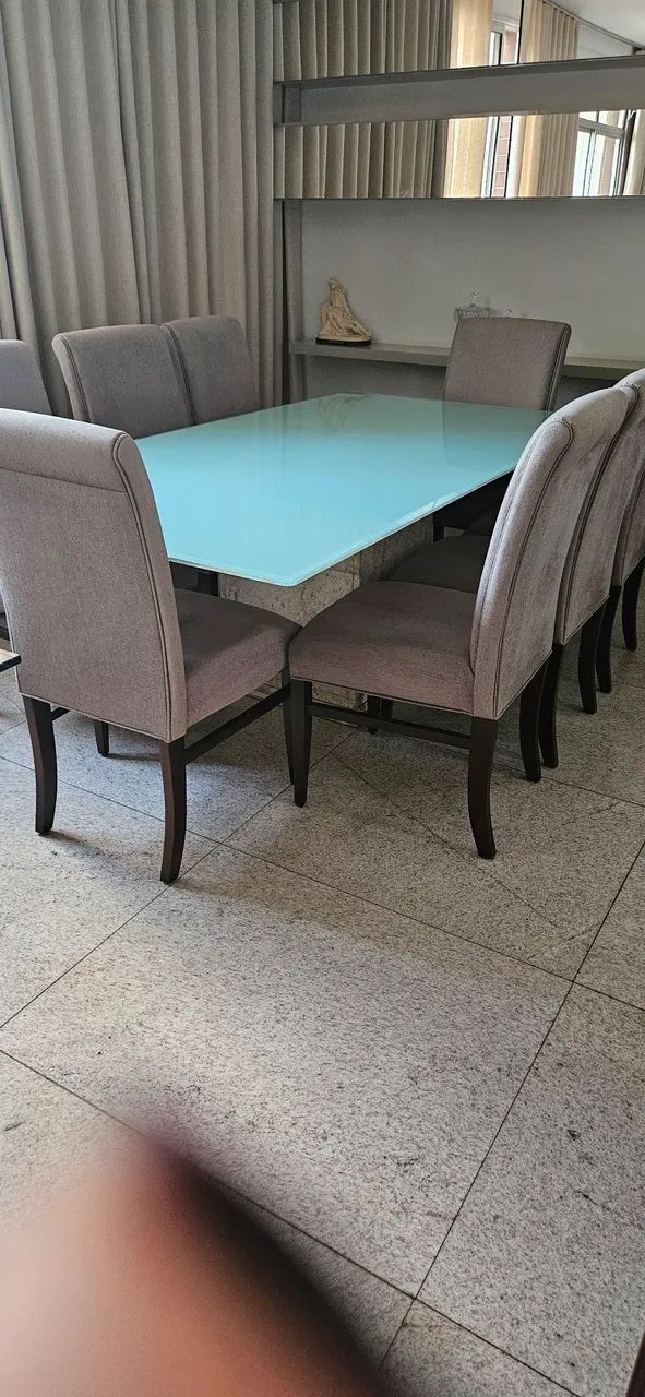 Conjunto de Mesa de Jantar 08 lugares e 08 cadeiras - Foto 2