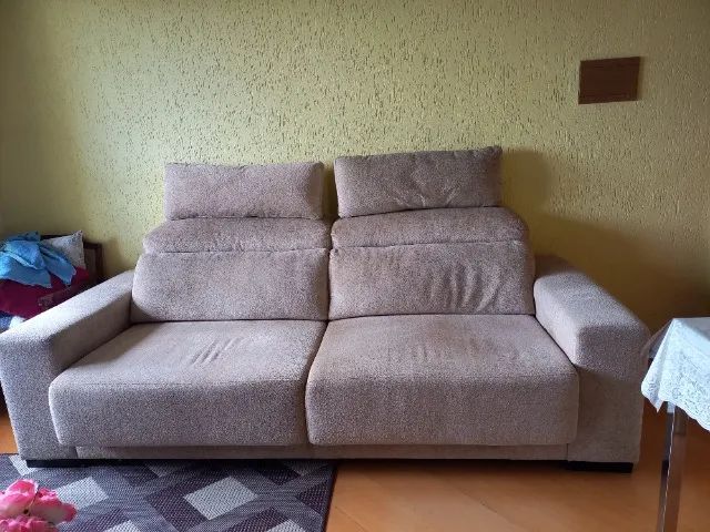 SOFÁ RETRÁTIL EM TECIDO,  MARCA PLENITUDE,  SEMI NOVO - Foto 2