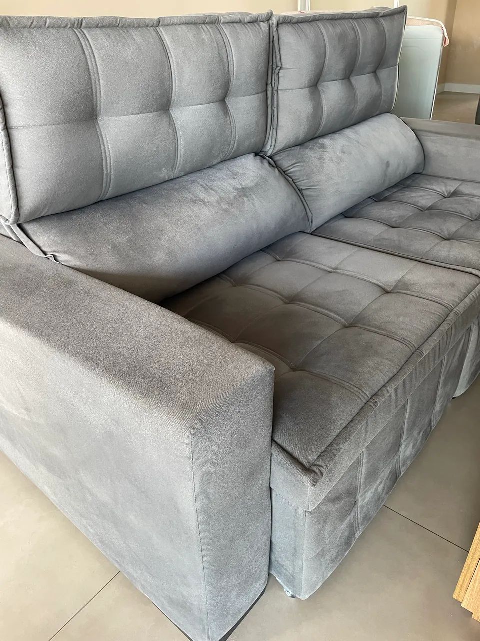Sofá mola ensacada retrátil seminovo - Foto 2