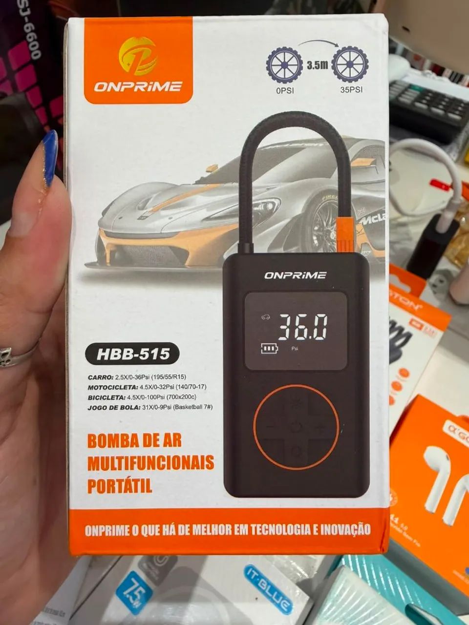 Bomba de ar portátil multifuncional  - Foto 2