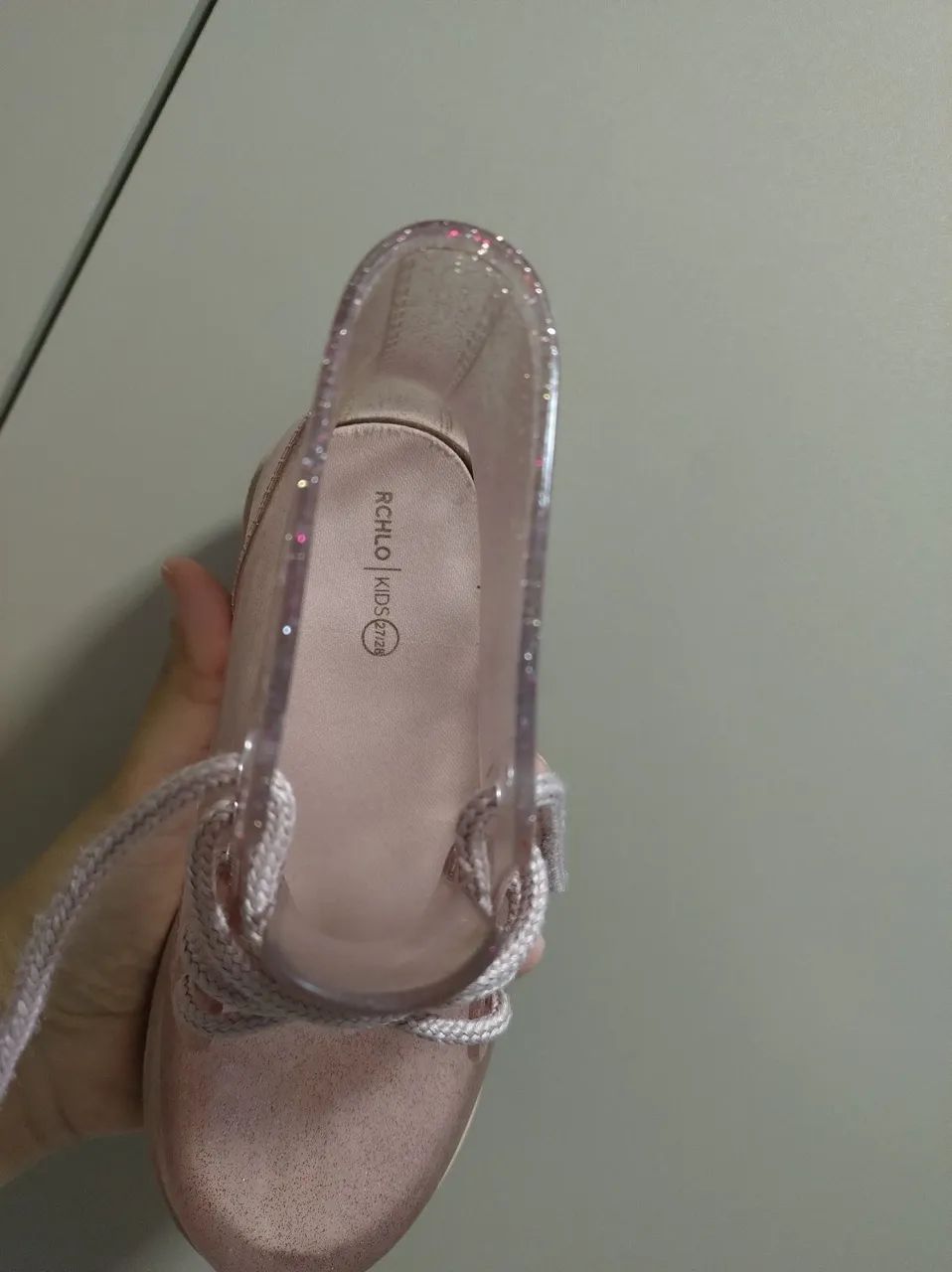 Bota com glitter rosa  - Foto 3