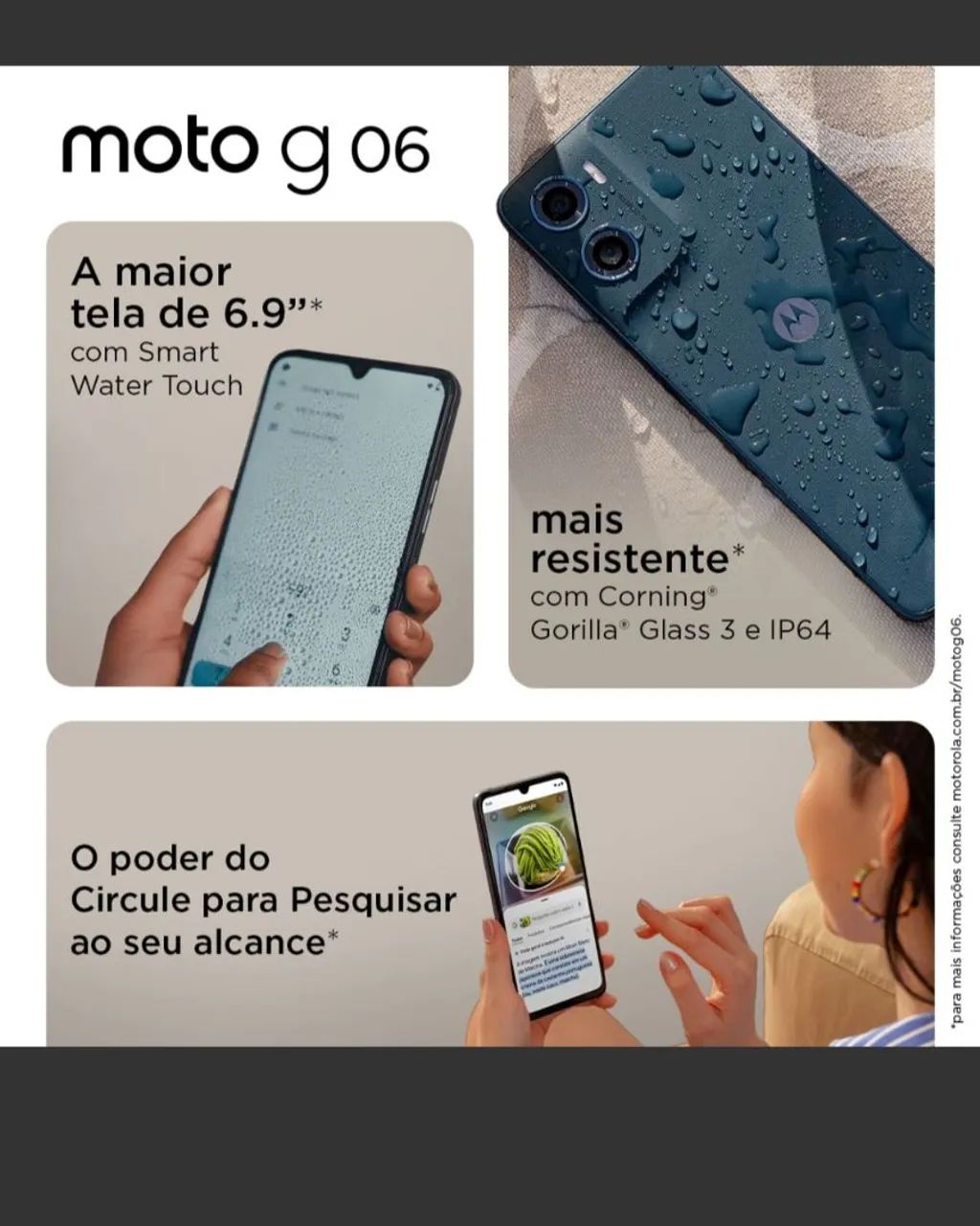 MOTO G06 128GB 50MP AZUL MARINHO - LACRADO - Foto 4