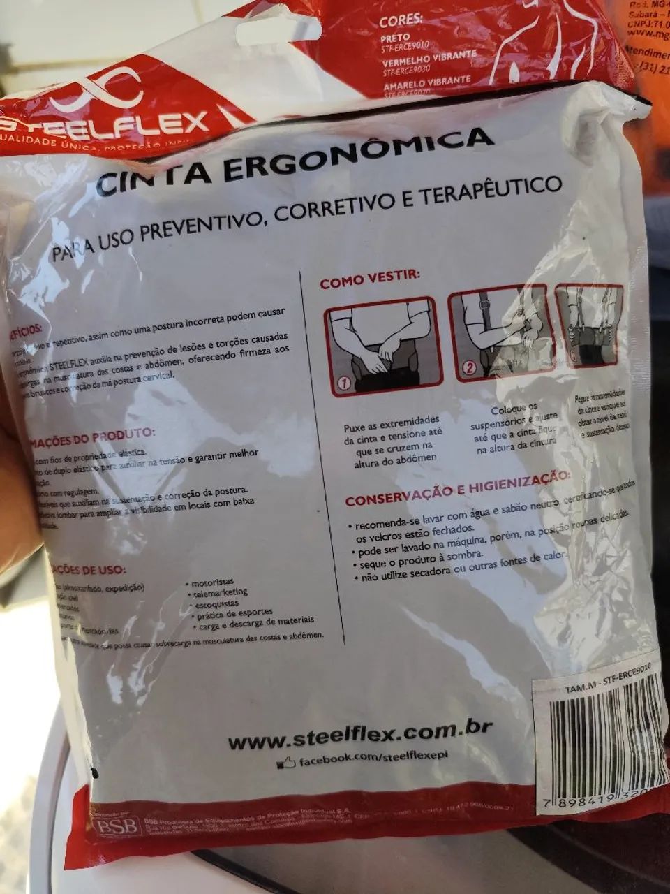 Vendo cinta ergonômica regulável tamanho M preta  - Foto 2