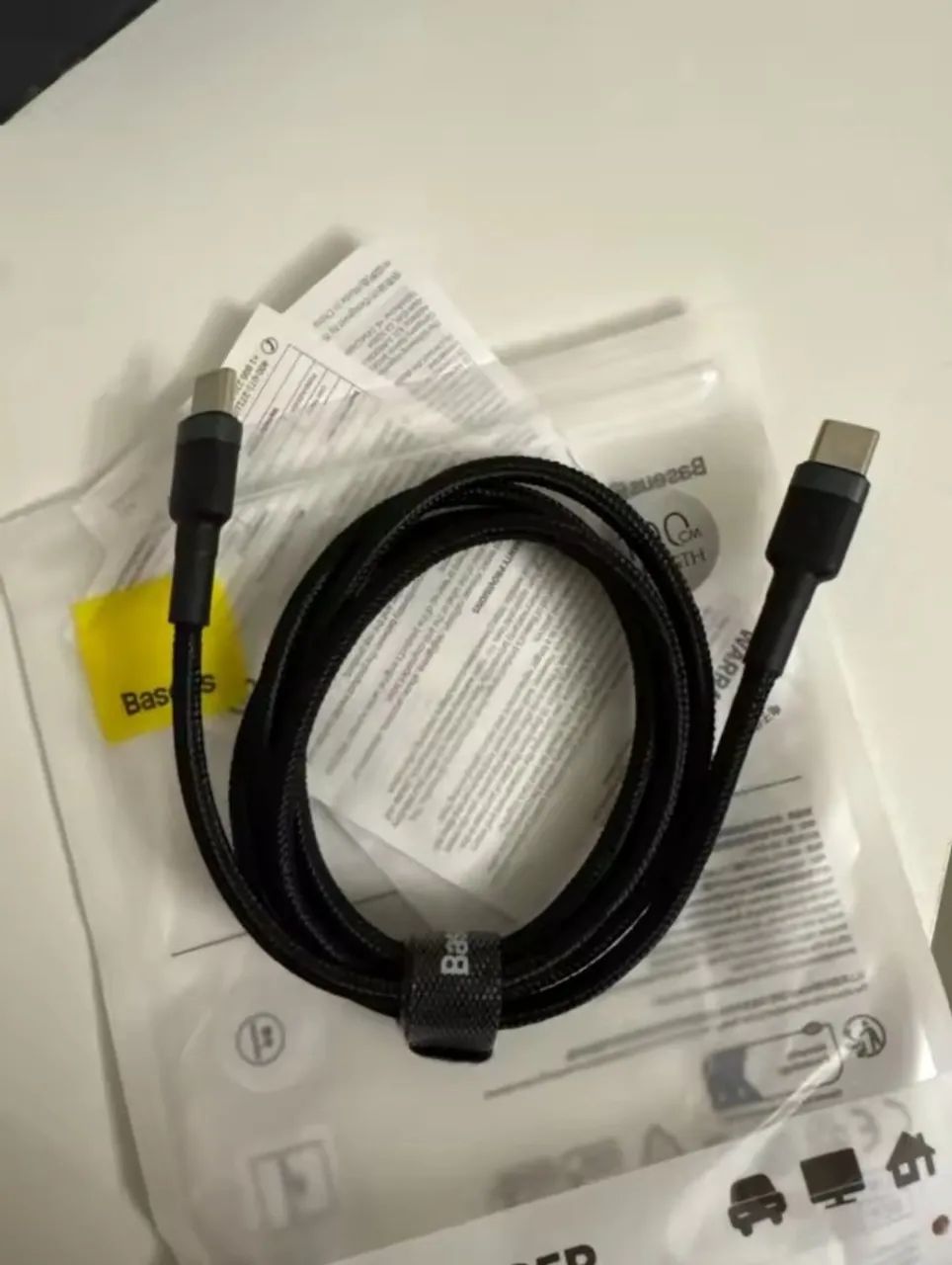 Baseus cabo usb-c para usb-c 60w  - Foto 2