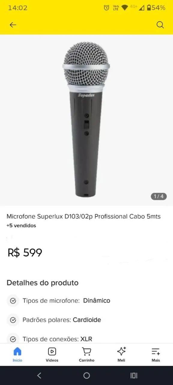 Microfones Profissionais Dinamic para Voz  - Foto 5