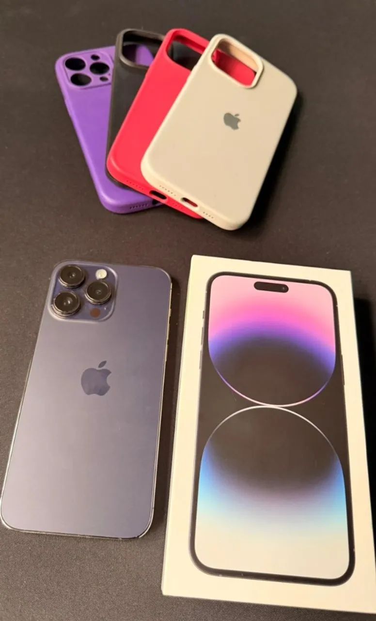 Iphone 14 pro max 128 GB Roxo Único Dono - Foto 2